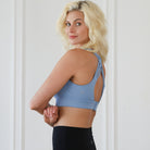 Chloe 3 running high impact nursing sports bra, big chested, big cups, sweat and milk
