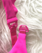 Madison Ruffle Nursing Sports Bra, Medium support, running, largest breast, hot pink