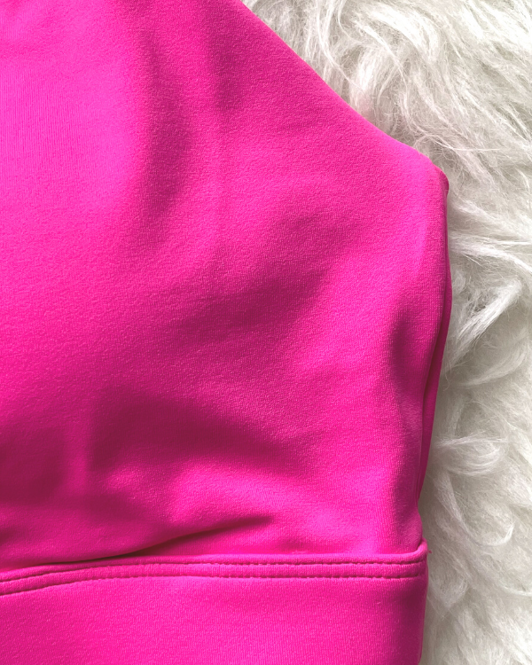 Madison Ruffle Nursing Sports Bra, Medium support, running, largest breast, hot pink