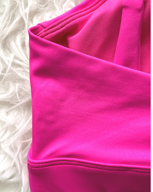 Madison Ruffle Nursing Sports Bra, Medium support, running, largest breast, hot pink
