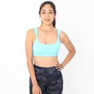 Madison Ruffle Nursing Sports Bra, Medium support, running, largest breast, aqua