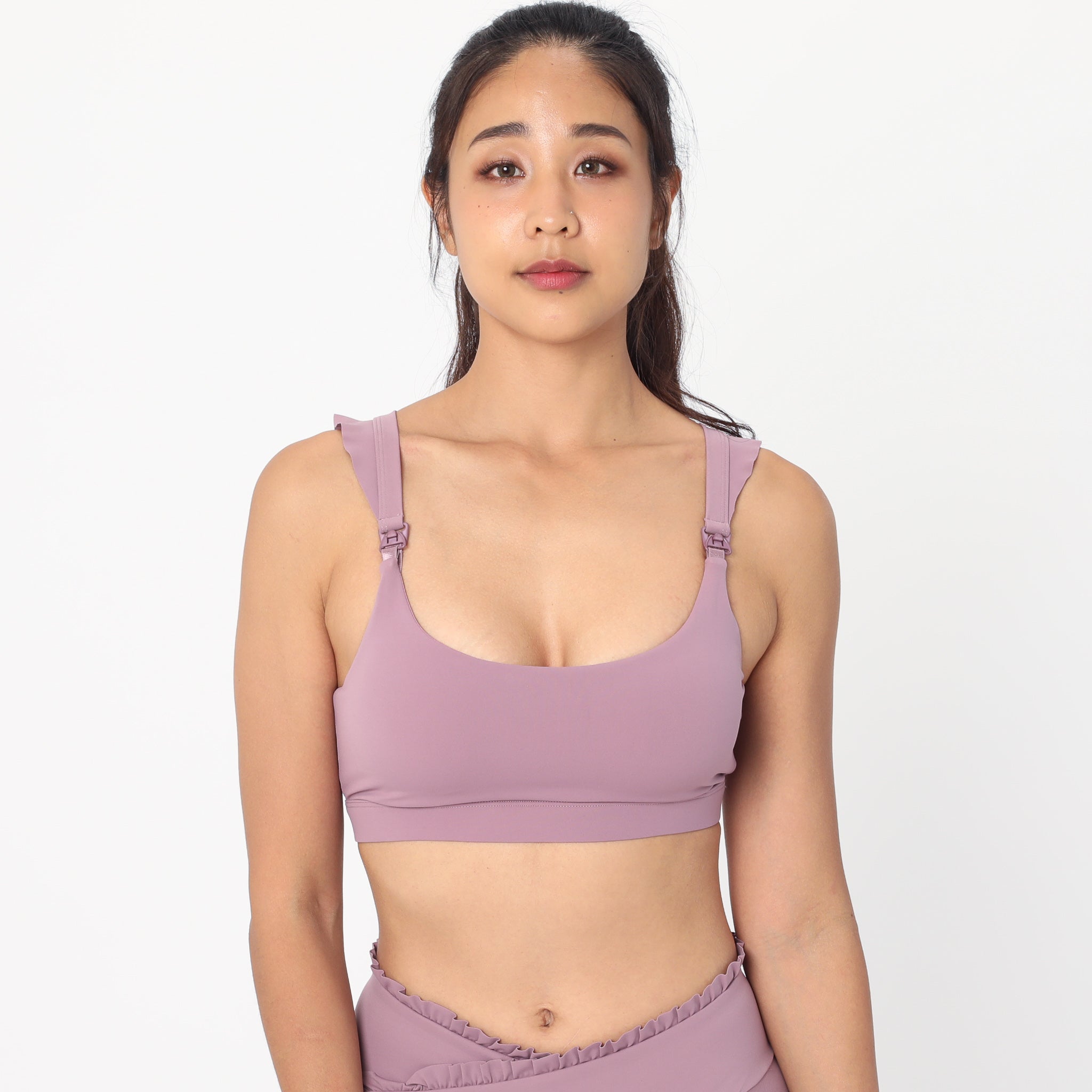 Madison Nursing Sports Bra, Medium Impact, Supportive, largest chest, running, lavender