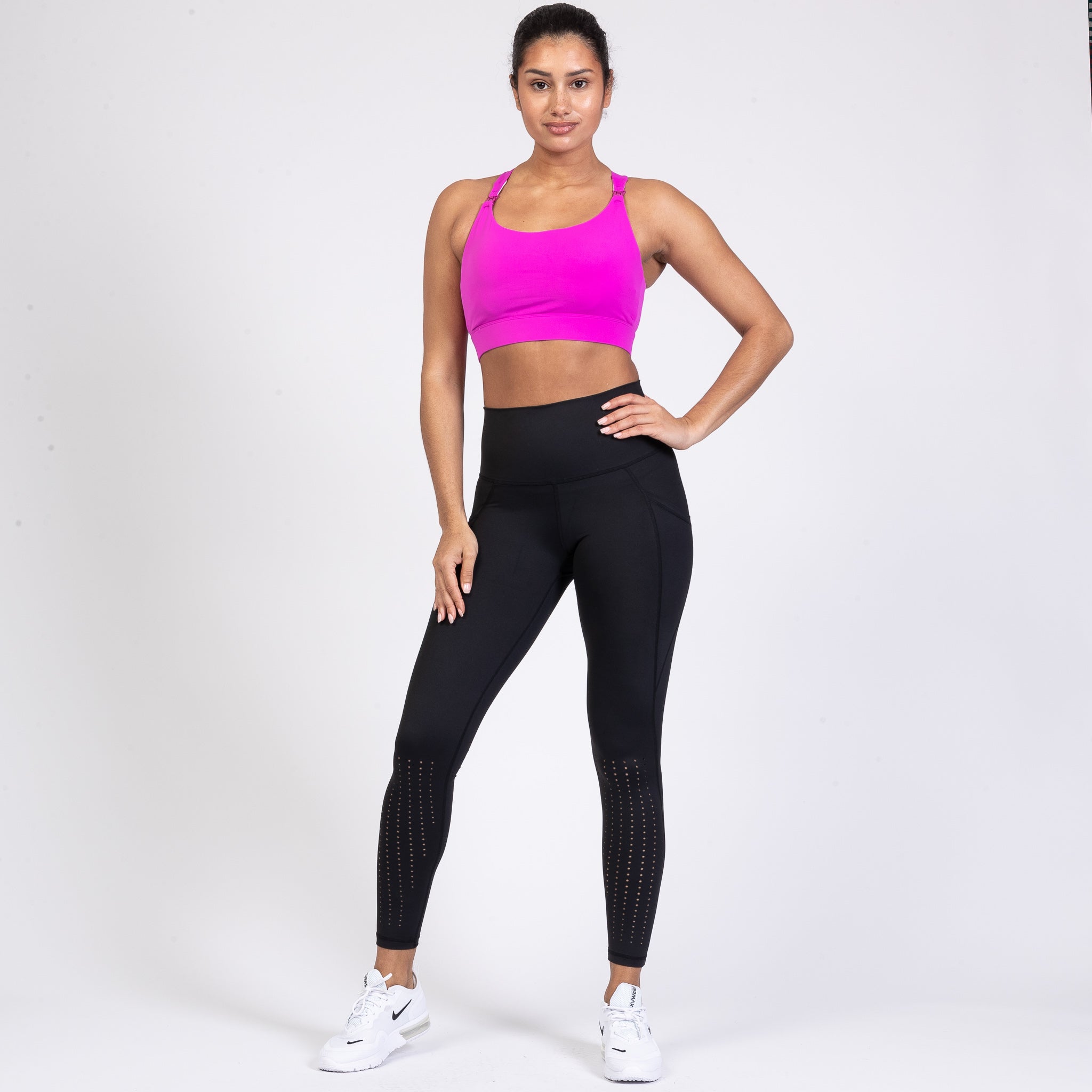 Venice 3 High Impact nursing sports bra for DDD cup, big chested, dragon fruit, Sweat and Milk