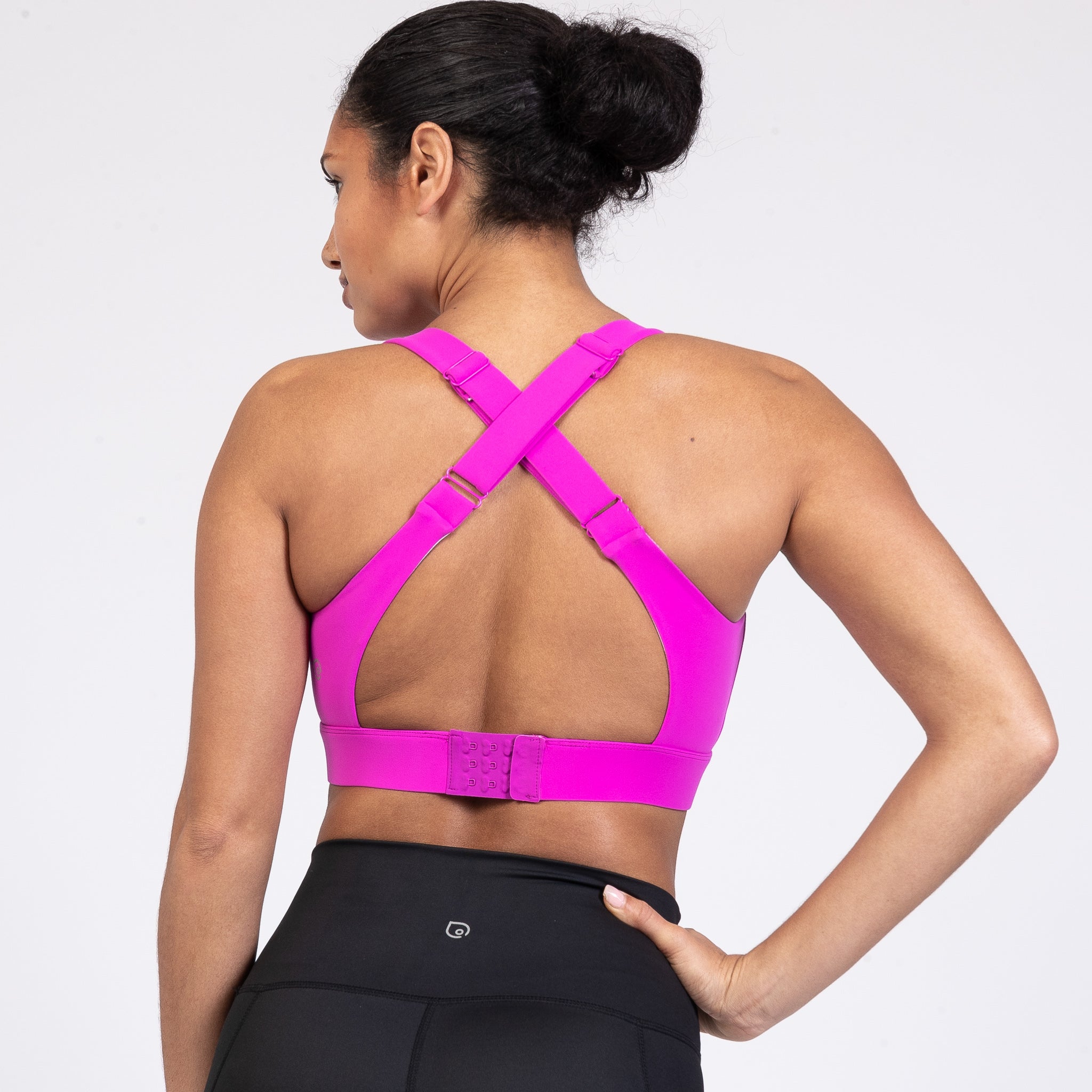 Venice 3 High Impact nursing sports bra for DDD cup, big chested, dragon fruit, Sweat and Milk
