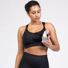 Venice 3 High Impact Nursing sports bra for big chest, Black Tiger, Sweat and Milk