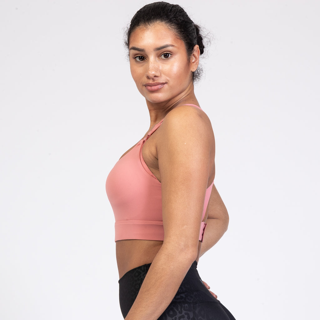 Chloe 3 Running Nursing Sports Bra, black, strappy back, supportive, stylish, mid high impact, mid high coverage