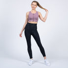 Capucine 2 nursing and hands free pumping nursing sports bra, high impact, high coverage, Lavender smoke - Sweat and Milk