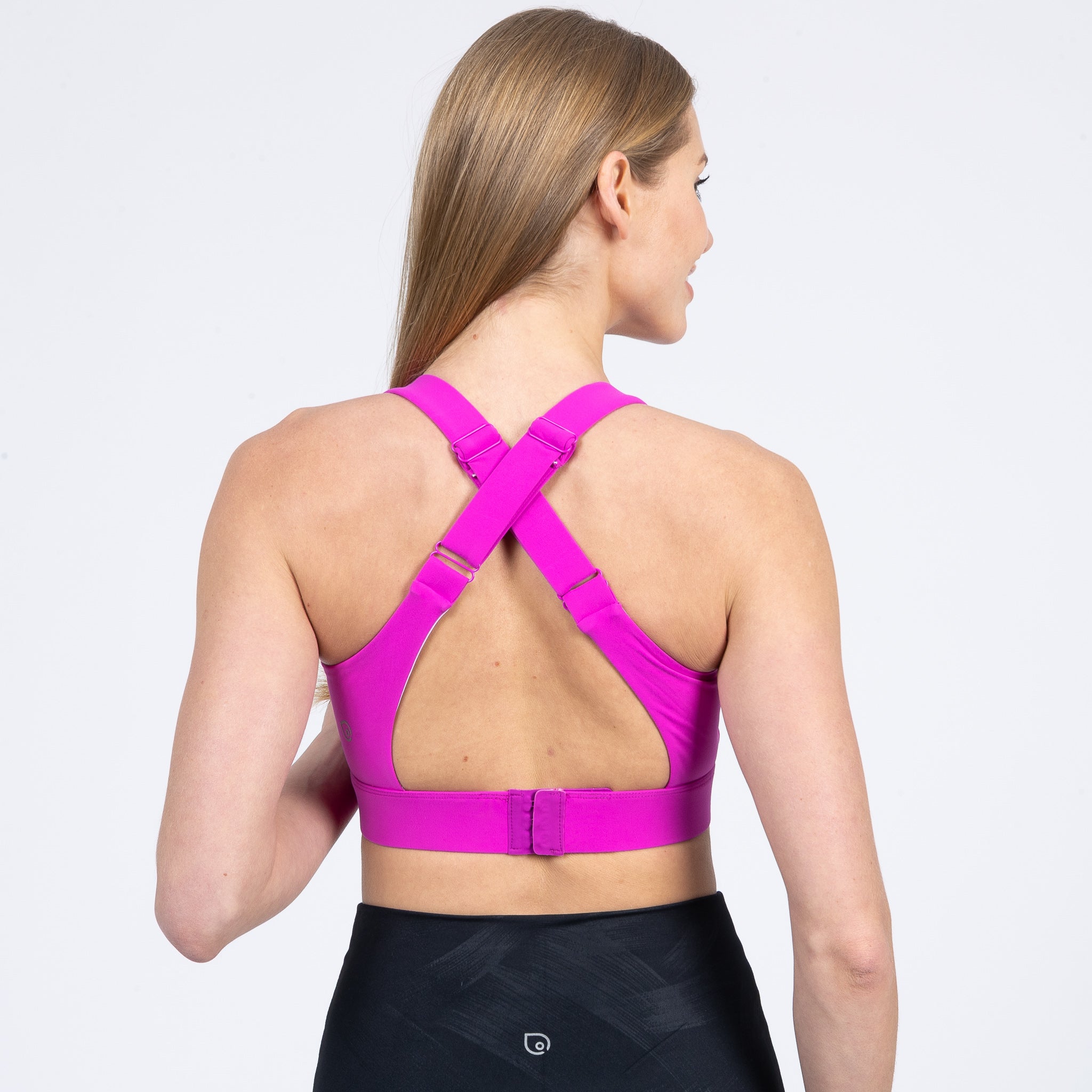 Venice 3 High Impact nursing sports bra for DDD cup, big chested, dragon fruit, Sweat and Milk