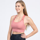 Venice High Impact Nursing Sports Bra, clip down nursing bra, large cups, adjustable, peach, Sweat and Milk