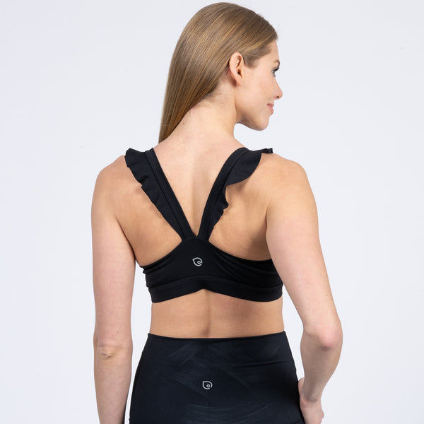 Madison - Medium Support Nursing Sport Bra (Lavender Smoke) in Noir
