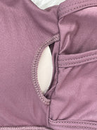 Capucine 2 nursing and hands free pumping nursing sports bra, high impact, high coverage, Smoky Plum - Sweat and Milk