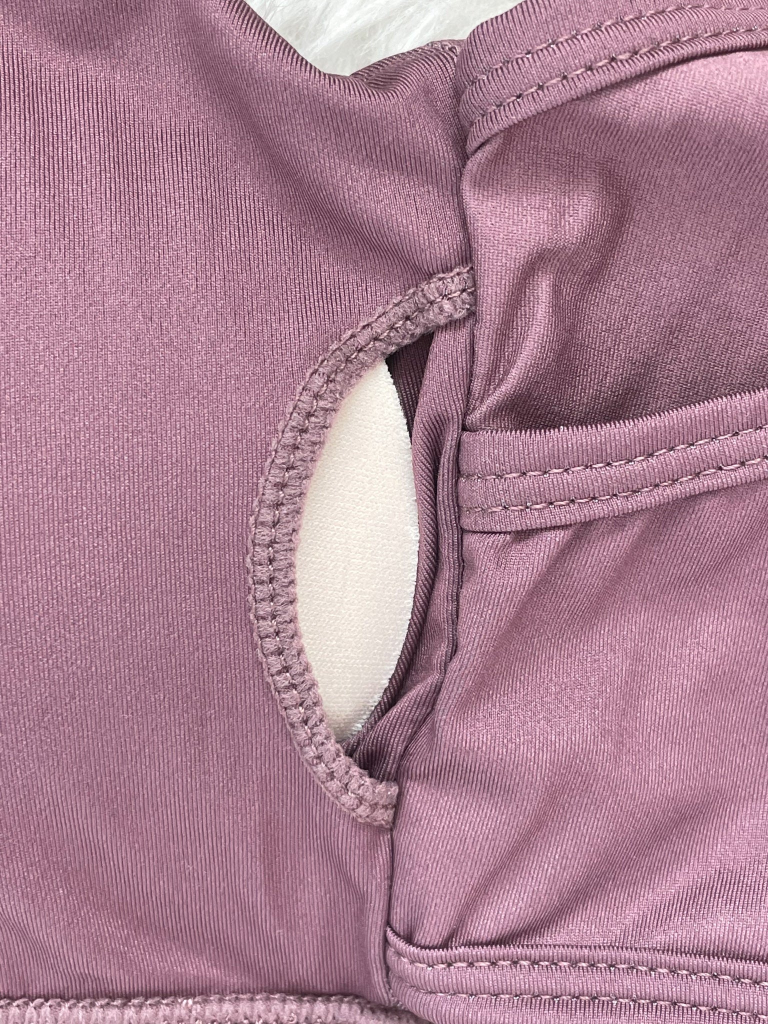 Capucine 2 nursing and hands free pumping nursing sports bra, high impact, high coverage, Smoky Plum - Sweat and Milk