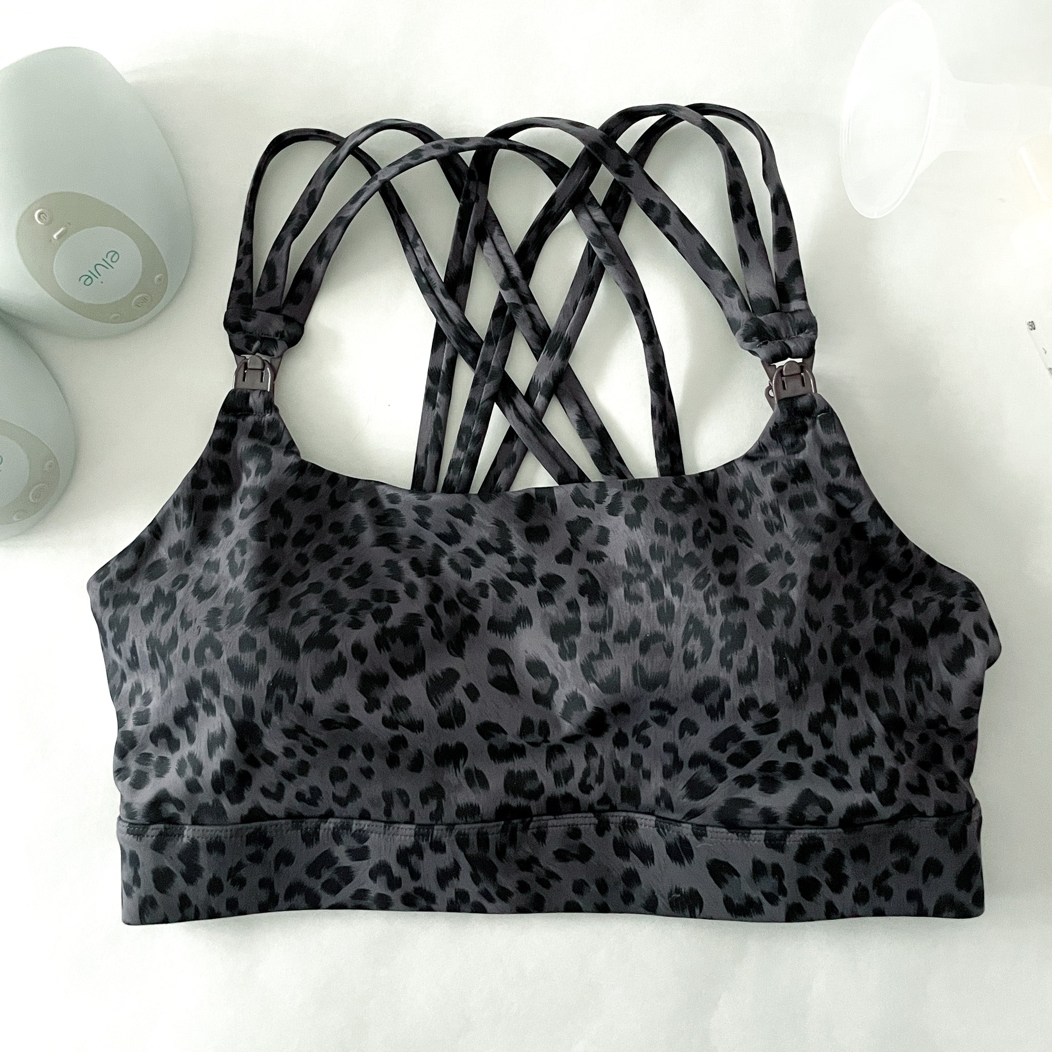 Chloe 4 high impact running nursing & pumping sports bra, high coverage, strappy back, A-G cups, sweat and milk