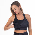 Venice High Impact Nursing Sports Bra, clip down nursing bra, large cups, adjustable, Camo, Sweat and Milk
