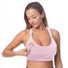 Chloe 3 Running Nursing Sports Bra, black, strappy back, supportive, stylish, mid high impact, mid high coverage