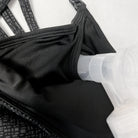 Chloe 4 High Impact running nursing & pumping sports bra, B-G cups, large breasts, strappy back, adjustable, black, sweat and milk