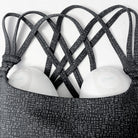Chloe 4 High Impact running nursing & pumping sports bra, B-G cups, large breasts, strappy back, adjustable, black, sweat and milk