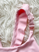 Madison Ruffle Nursing Sports Bra, Medium support, running, largest breast, blush pink