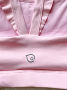Madison Ruffle Nursing Sports Bra, Medium support, running, largest breast, blush pink