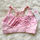 Océane 4 Nursing sports Bra, hands free pumping, blush, strappy back, adjustable, big chested, supportive