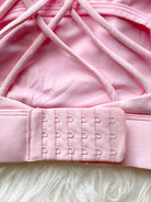 Océane 4 Nursing sports Bra, hands free pumping, blush, strappy back, adjustable, big chested, supportive