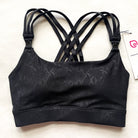 Chloe 4 Running Nursing and Pumping Sports Bra, black, strappy back, supportive, stylish, mid high impact, high coverage, supportive, large chest, black, sweat and milk
