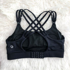 Chloe 3 Running Nursing Sports Bra, black, strappy back, supportive, stylish, mid high impact, mid high coverage