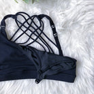 Océane 3 Nursing sports Bra, medium impact, hands free pumping, black, strappy back, adjustable back closure, black - Sweat and Milk 