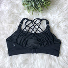 Océane 3 Nursing sports Bra, medium impact, hands free pumping, black, strappy back, adjustable back closure, black - Sweat and Milk 