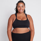 Madison Nursing Sports Bra, Medium Impact, Supportive, largest chest, running, Black