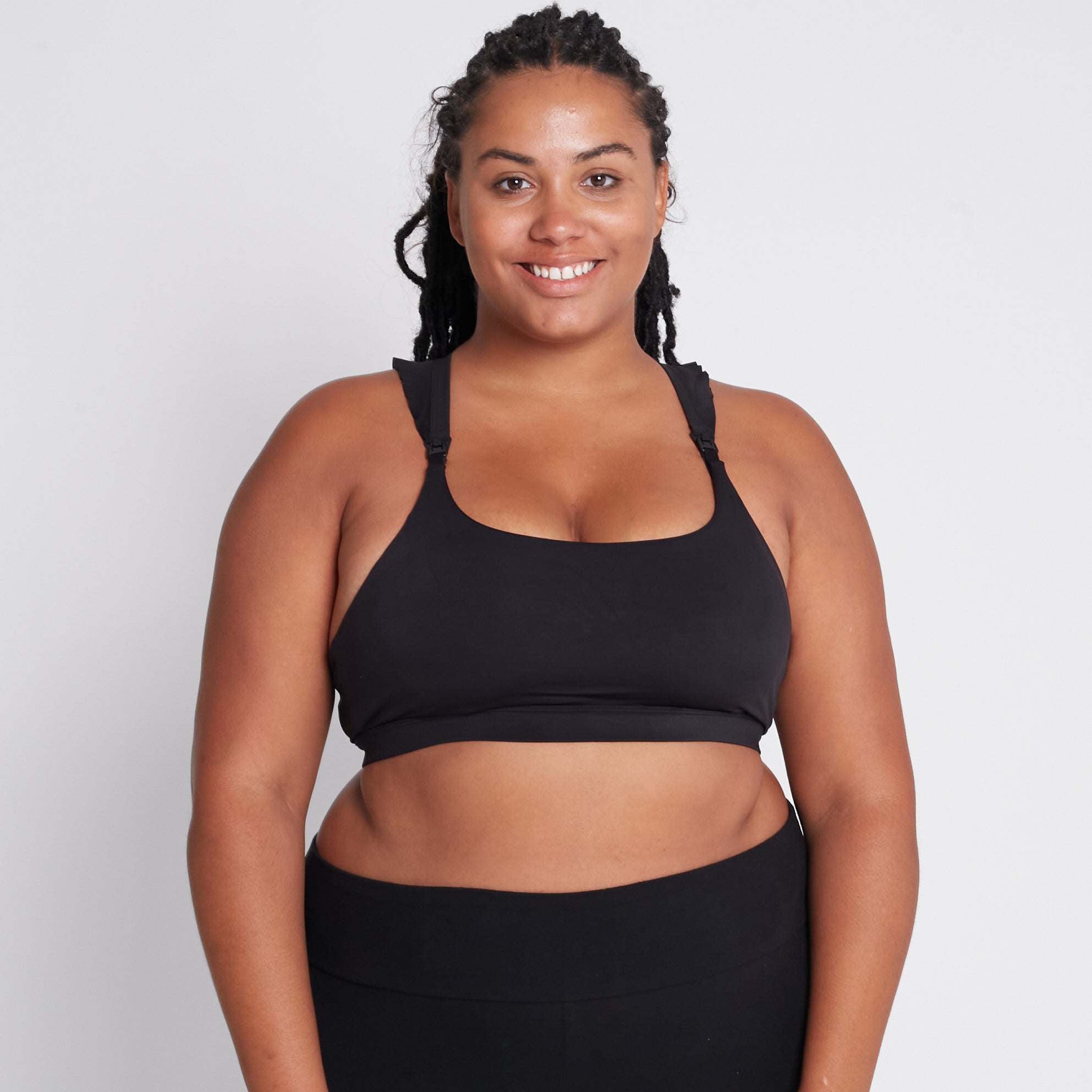 Madison Nursing Sports Bra, Medium Impact, Supportive, largest chest, running, Black