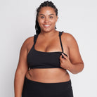 Madison Nursing Sports Bra, Medium Impact, Supportive, largest chest, running, Black