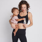 Venice 3 High Impact Nursing sports bra for big chest, DDD cup, Black Tiger, Sweat and Milk