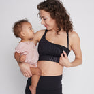 Venice 3 High Impact Nursing sports bra for big chest, DDD cup, Black Tiger, Sweat and Milk