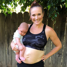 Venice High Impact Nursing Sports Bra, clip down nursing bra, large cups, adjustable, Camo, Sweat and Milk