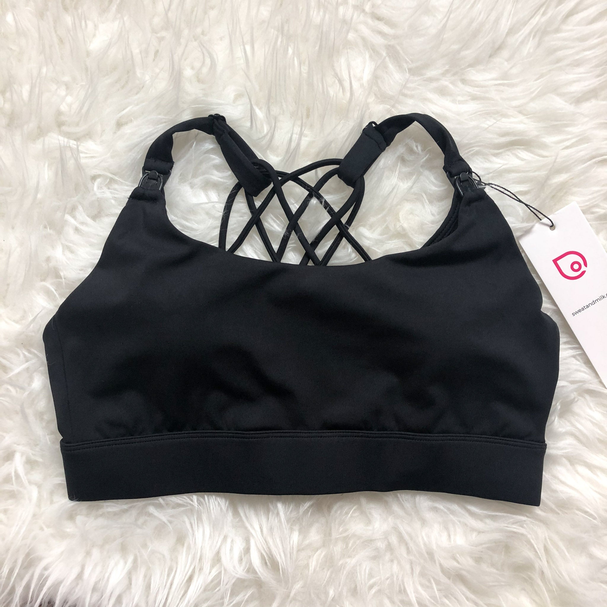 Océane exclusively hands free pumping sports bra,Nursing sports Bra, strappy back, adjustable shoulder straps, adjustable back closure