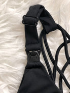 Océane 3 Nursing sports Bra, medium impact, hands free pumping, black, strappy back, adjustable back closure, black - Sweat and Milk 