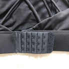 Océane 3 Nursing sports Bra, medium impact, hands free pumping, black, strappy back, adjustable back closure, black - Sweat and Milk 