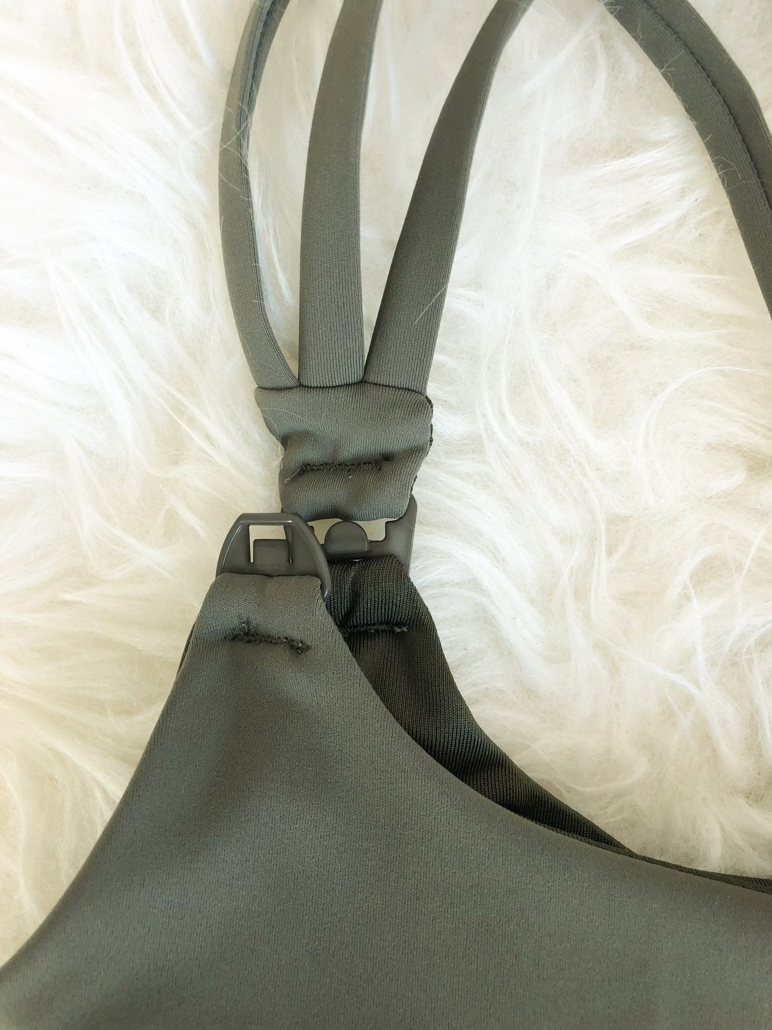 Chloe 3 Running Nursing Sports Bra, dark olive, supportive, stylish, high impact, mid high coverage - Sweat and Milk