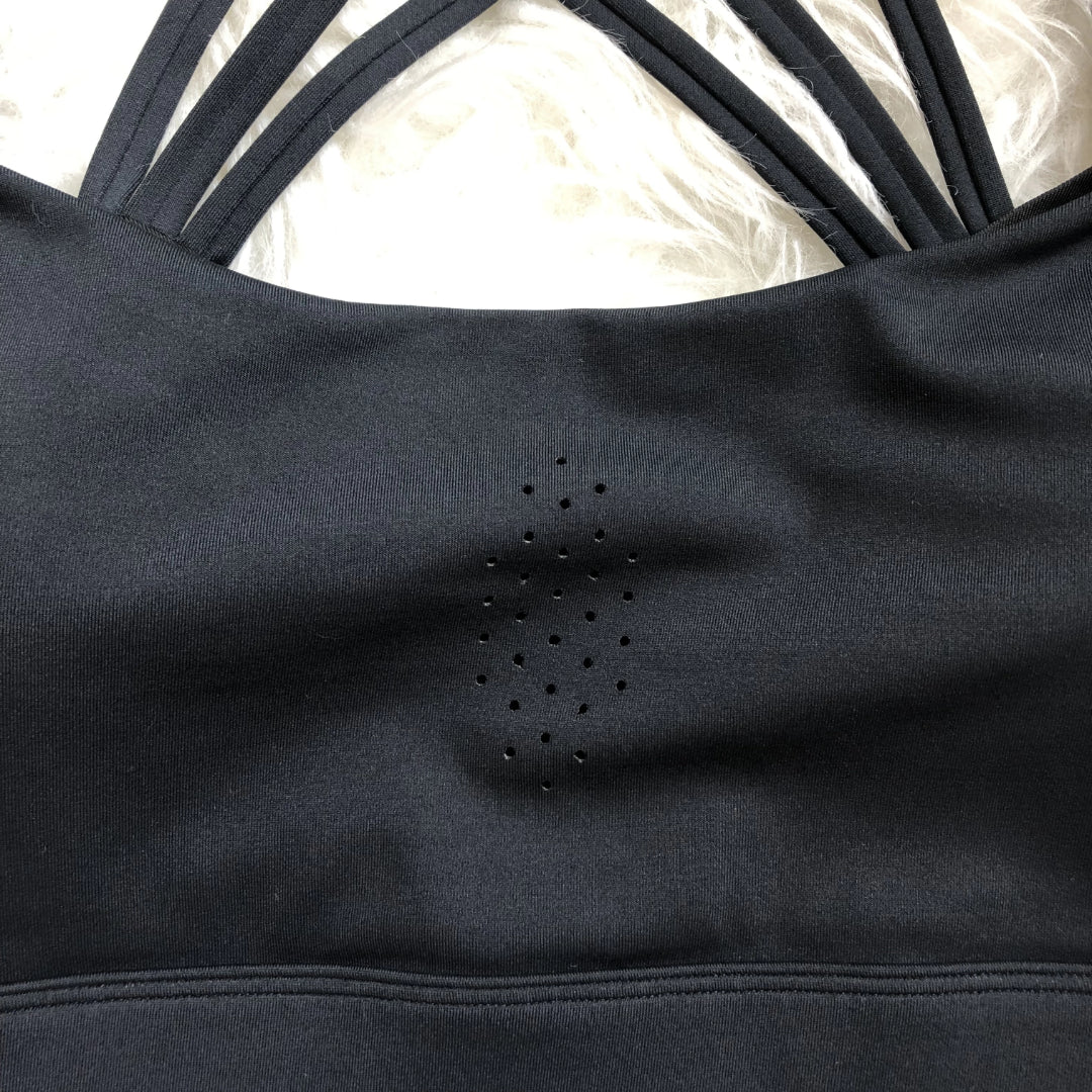 Chloe 3 Running Nursing Sports Bra, black, strappy back, supportive, stylish, mid high impact, mid high coverage