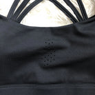 Chloe 3 Running Nursing Sports Bra, black, strappy back, supportive, stylish, mid high impact, mid high coverage