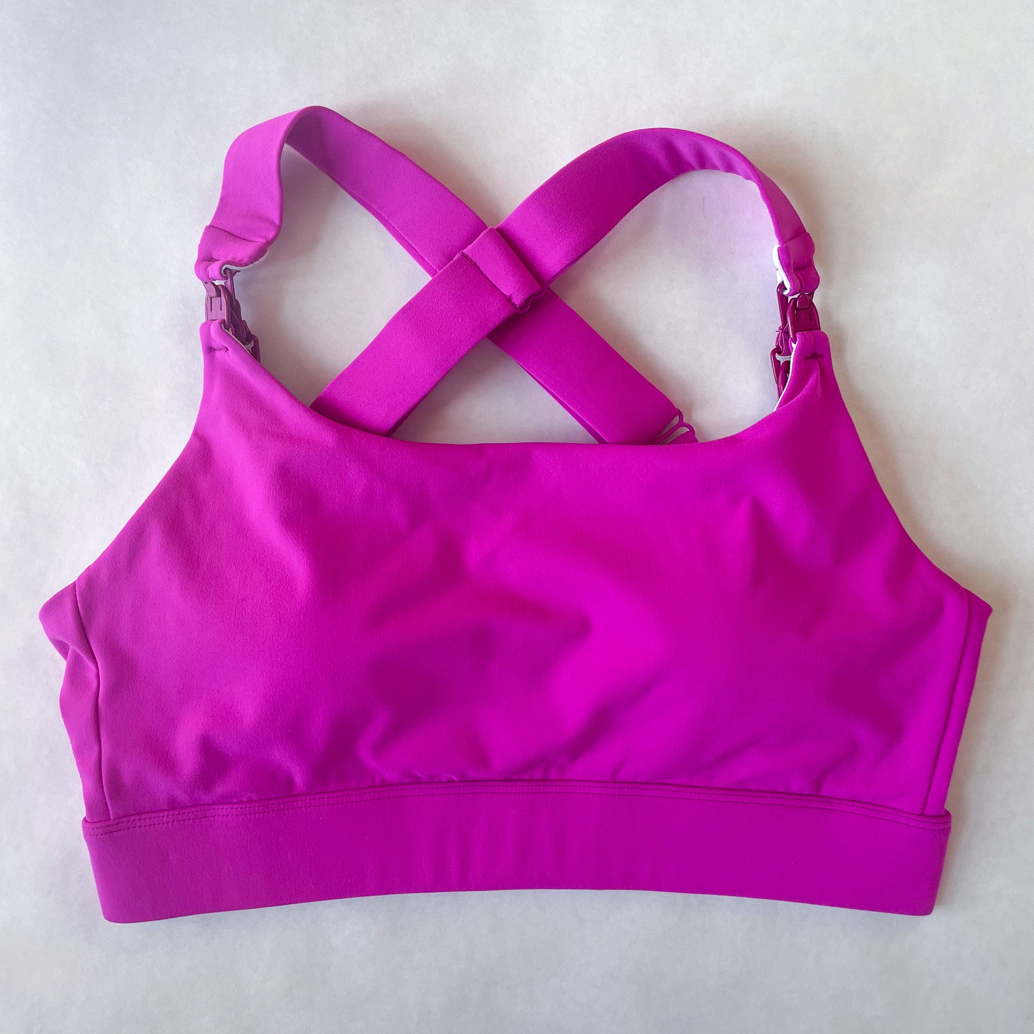 Venice 3 High Impact nursing sports bra for DDD cup, big chested, dragon fruit, Sweat and Milk