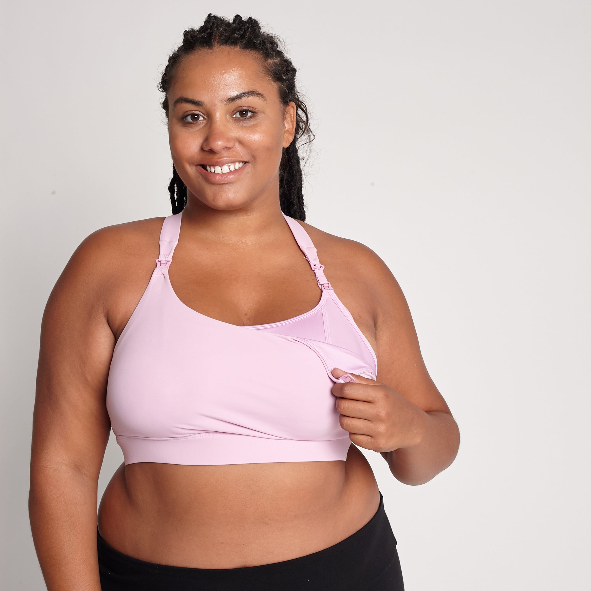 Chloé 3 Running Nursing Sports Bra (Blush Pink) – Sweat and Milk LLC
