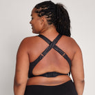 Venice 3 High Impact Nursing sports bra for big chest, DDD cup, Black Tiger, Sweat and Milk