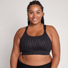 Venice 3 High Impact Nursing sports bra for big chest, DDD cup, Black Tiger, Sweat and Milk