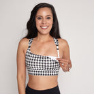 Chloe 4 running high impact nursing & pumping sports bra, large chest, big cups, sweat and milk